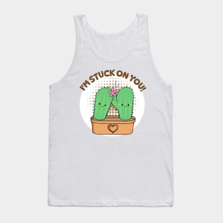 Kawaii Cactus - I'm Stuck on you Tank Top